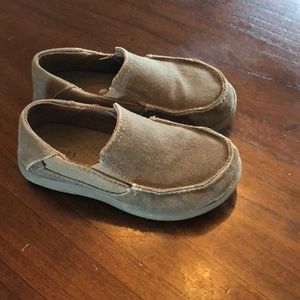 Boys brown croc shoes